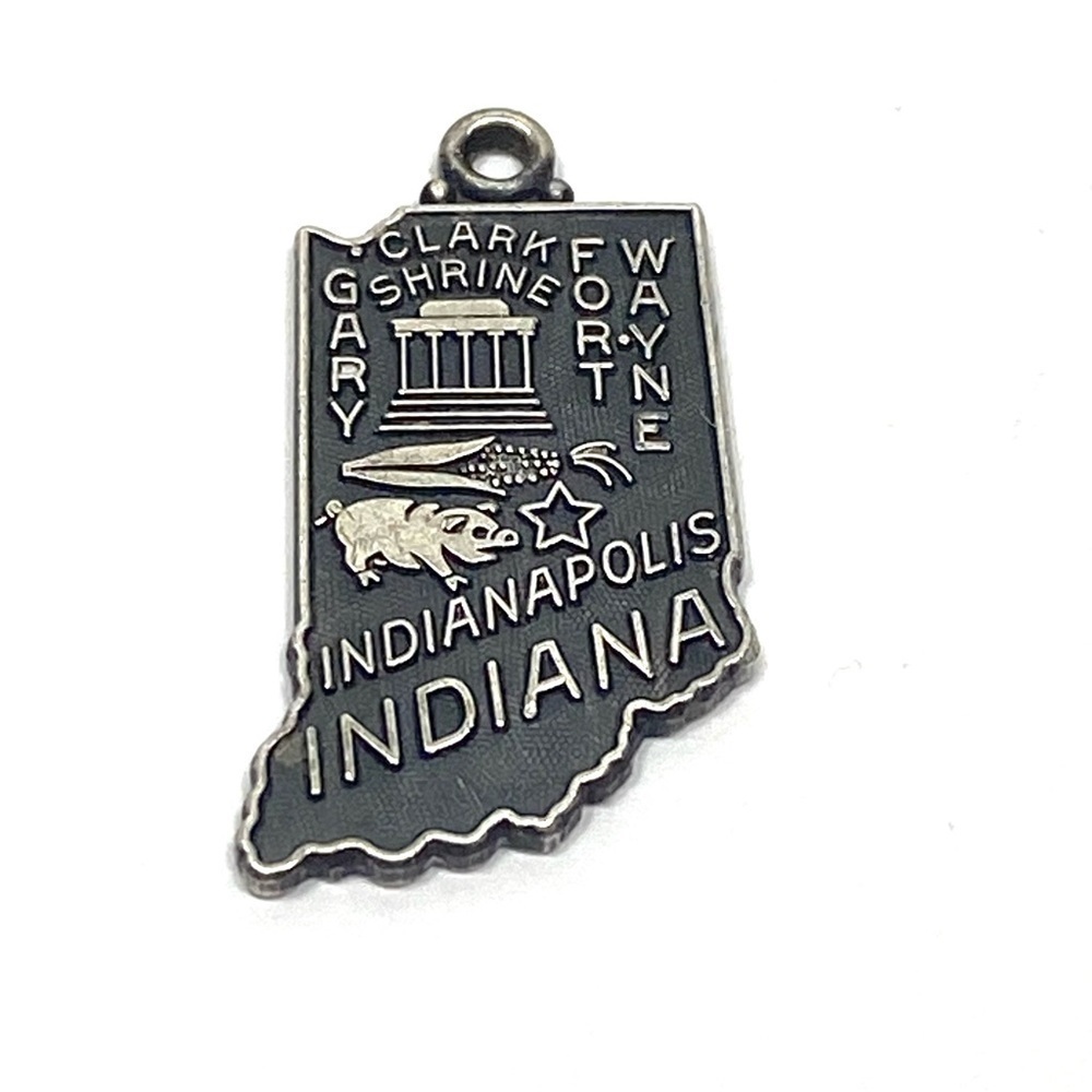 Sterling STG JMF Indiana Charm for  Bracelet Pendant Silver Vintage 2.78g